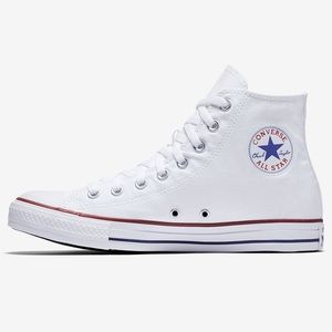 White High Top Converse Size 10 Women/8 Men